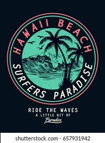 Hawaii Vektorgrafik für T-Shirt und andere Verwendungszwecke.