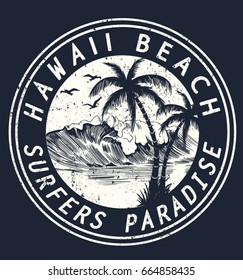 Hawaii vector illustration for t-shirt and other uses