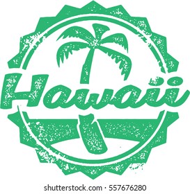 Hawaii Vintage Tourism Stamp