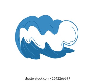 Ilustração do vetor plano da onda do Havaí