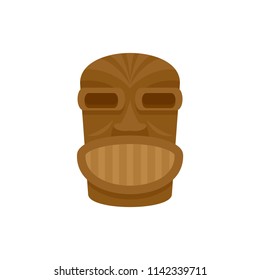 Hawaii wooden idol icon. Flat illustration of hawaii wooden idol vector icon for web isolated on white