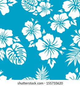 Hawaiian Aloha Shirt Seamless Background Pattern svg