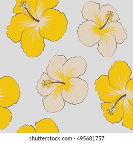 Hawaiian Aloha Shirt seamless Background vector Pattern.