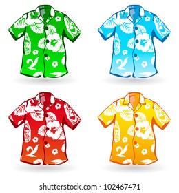 Vector Seamless Pattern Hawaiian Aloha Shirt Stock Vector (Royalty Free)  501588511