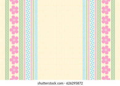 Hawaiian background in Polynesian style with traditional folk ornaments.