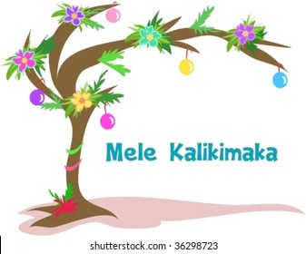 Hawaiian Christmas Tree Vector