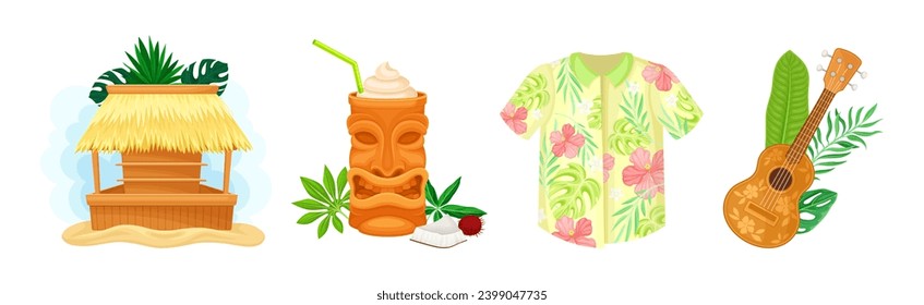 Hawaiian Composition with Bright Exotic Attribute Vector Set