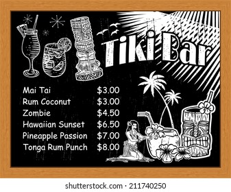 Hawaiian drinks menu