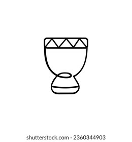 Hawaiian Drum Line Style Icon Design