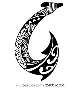 Hawaiian fish hook tattoo design.