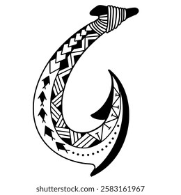 Hawaiian fish hook tattoo design.