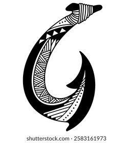 Hawaiian fish hook tattoo design.