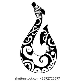 Hawaiian fish hook tattoo design.