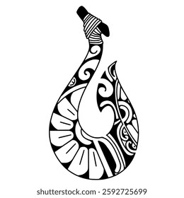 Hawaiian fish hook tattoo design.