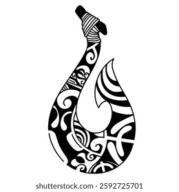 Hawaiian fish hook tattoo design.