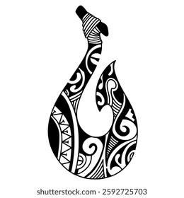 Hawaiian fish hook tattoo design.