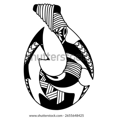 Hawaiian fish hook tattoo design.