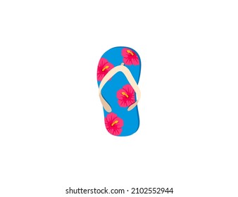 Hawaiian Flip Flop vector isolated icon. Emoji illustration. Flip Flop vector emoticon