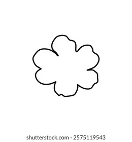 hawaiian flower icon Simple outline illustration