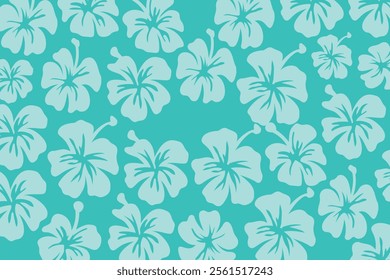 Hawaiian flowers background vector design