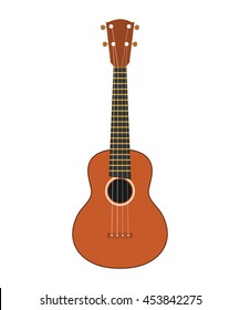  Hawaiian guitar on a white background