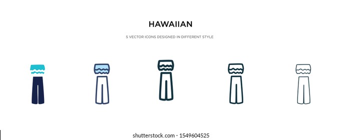 hawaiian icon in different style vector illustration. two colored and black hawaiian vector icons designed in filled, outline, line and stroke style can be used for web, mobile, ui