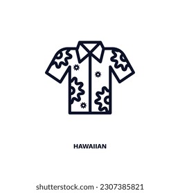 hawaiian icon. Thin line hawaiian icon from fashion and things  collection. Outline vector isolated on white background. Editable hawaiian symbol can be used web and mobile