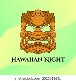 Hawaiian illustration for celebration party events