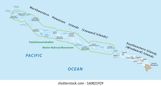 Hawaiian Islands Map