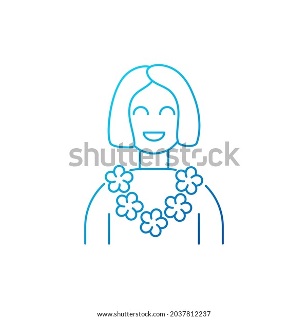 Hawaiian Lei Outline Icon Flower Garland: เวกเตอร์สต็อก (ปลอดค่า ...