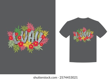 Hawaiian luau design for t shirt 