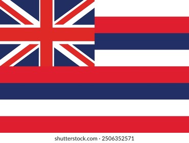 Hawaiian national flag. Hawaii flag. Vector illustration. 