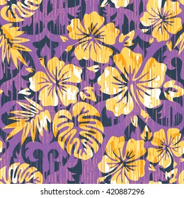 Hawaiian pattern seamless background tile