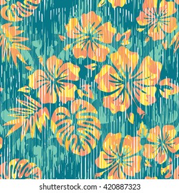 Hawaiian pattern seamless background tile