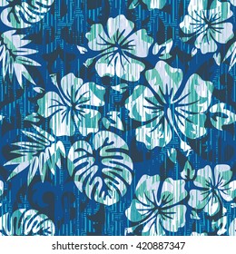 Hawaiian Pattern Seamless Background Tile