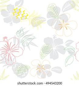 Hawaiian seamless pattern