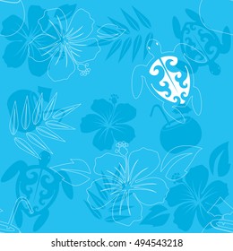 Hawaiian seamless pattern