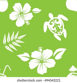 Hawaiian seamless pattern