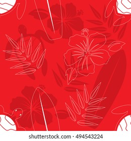 Hawaiian seamless pattern