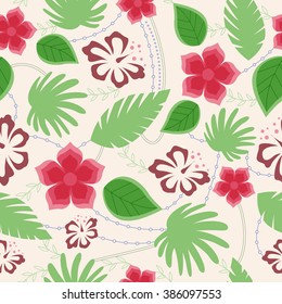 Hawaiian seamless pattern vintage