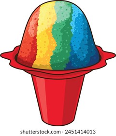 Hawaiian shave ice vector illustration