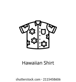 hawaiianisches Hemdsymbol in Vektorgrafik. Logotyp