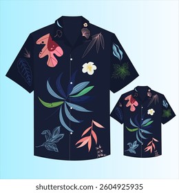 Hawaiian shirt vector illustration for Summer 