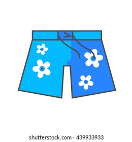 Hawaiian Shorts Line Icon