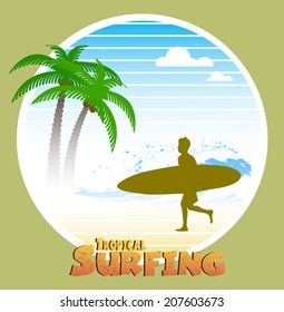 Hawaiian surfing label