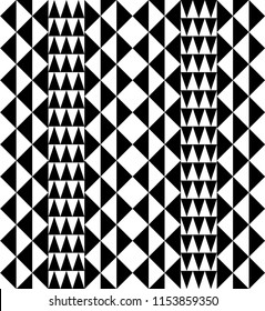 Hawaiian Tattoo Seamless Pattern Design In Black And White