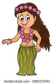 Hawaiian theme dancer image 1 - eps10 vector illustration.