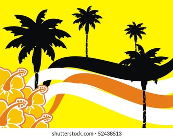 hawaiian tropic background in vector format very easy to edit