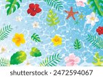 Hawaiian tropical pop image background