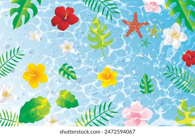 Hawaiian tropical pop image background